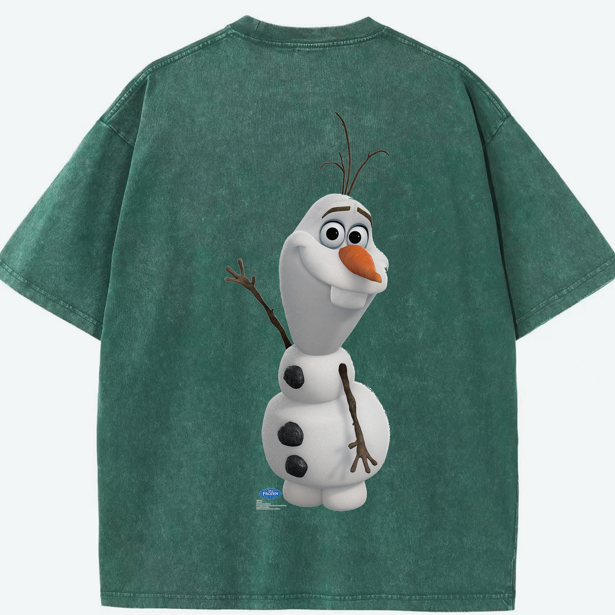 （画像用） アナと雪の女王 アンナ エルサ Frozen Anna Elsa 綿100% ヴィンテージ風 半袖Tシャツ（背面プリント）